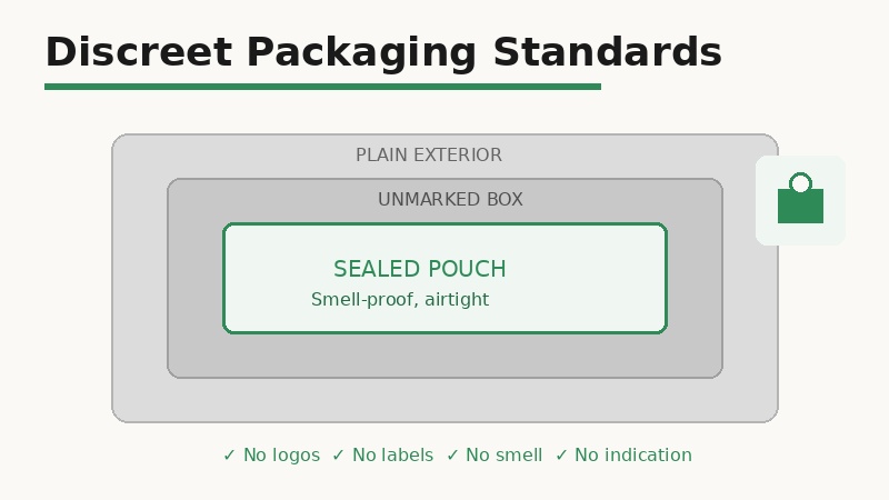 Discreet THC vape packaging plain box Dubai delivery