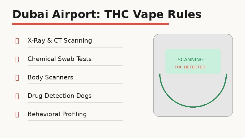 Dubai airport customs THC vape travel rules