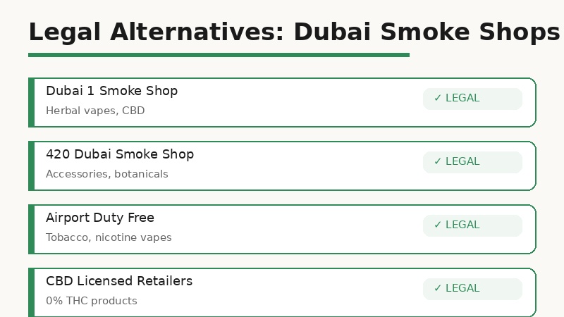 Dubai smoke shop locations legal alternatives airport