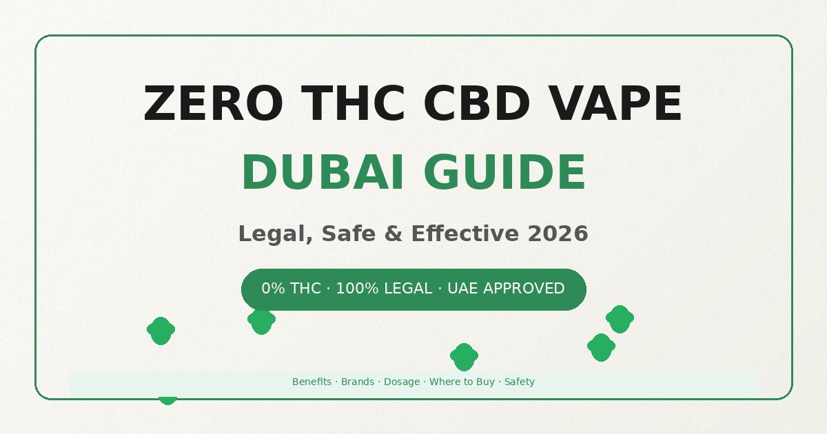 Zero THC CBD vape Dubai guide 2026 legal safe effective